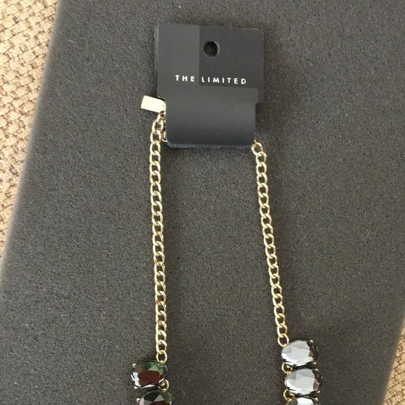 NWT The Limited Oval Faceted Stone Gems Goldtone - Picture 2 of 6